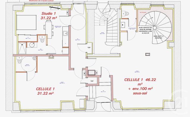 Appartement Local à louer - 4 pièces - 85.0 m2 - BELFORT - 90 - FRANCHE-COMTE - Century 21 Agence Du Théâtre